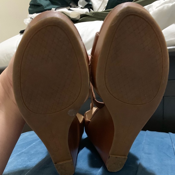 Jessica Simpson Sz. 10 leather wedges - Picture 5 of 5